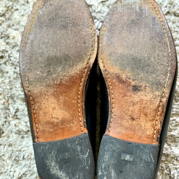 Allen Edmonds Walden Loafers | Black Leather Penny Loafers | Size 9.5 - Picture 5 of 11